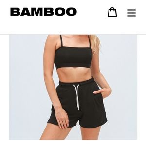 BAMBOO all black bandeau with convertible straps